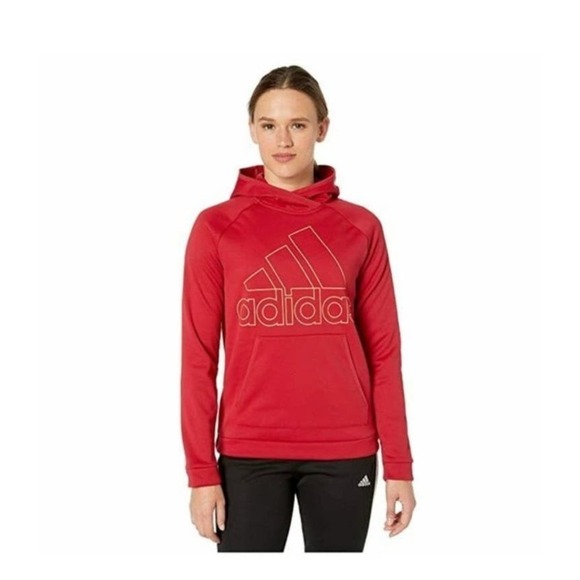 Adidas Climawarm Red Hoodie Size Small - Picture 1 of 8